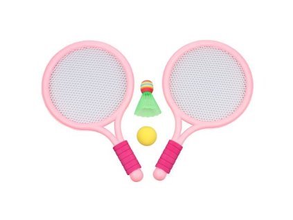 Racket Ball Games set of rackets with balls pink package 1 set