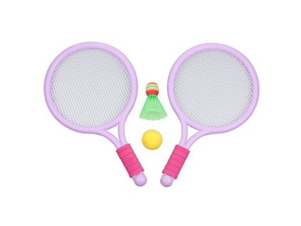 Racket Ball Games set of rackets with balls purple package 1 set