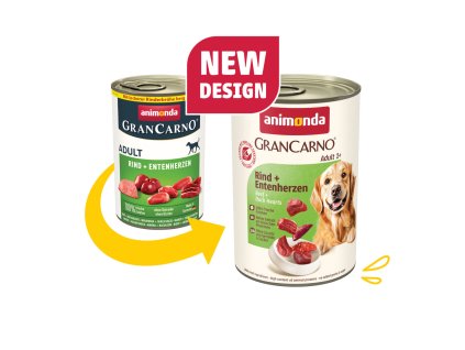 GRANCARNO Adult - hovězí, kachní srdce  400g