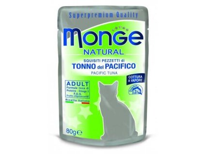 MONGE NATURAL saszetka Tuńczyk w galarecie dla kotów 80 g