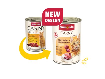 ANIMONDA Dosenfutter CARNY Adult - Rind, Huhn, Entenherz 400g