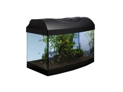 Akvarijní set 40 - černý oblý 40x25x25 cm