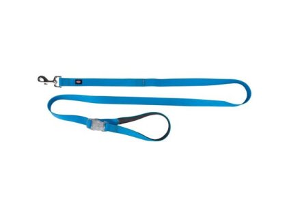 Neon leash with luminous carabiner SL 1.2-1.8m/25mm blue - SALE (RP 2.10 CZK)