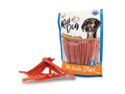 KIDDOG kačací prúžok, mäkké mäsko 250 g