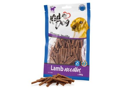 Makaron mięsny KIDDOG - miękka jagnięcina dla małych psów i kotów 80 g