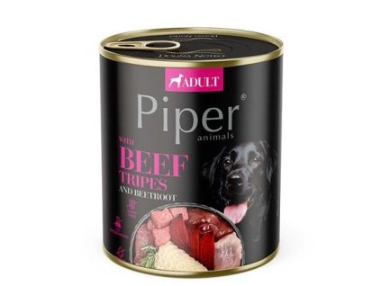 PIPER MỚI với lòng bò và củ cải đường, thức ăn đóng hộp cho chó 800g