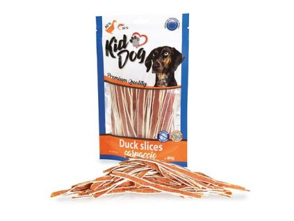 KIDDOG kačacie prúžky carpaccio 80 g