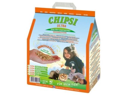 CHIPSI ULTRA Feingranulat, Einstreu für Nagetiere 4,3 kg 10 l