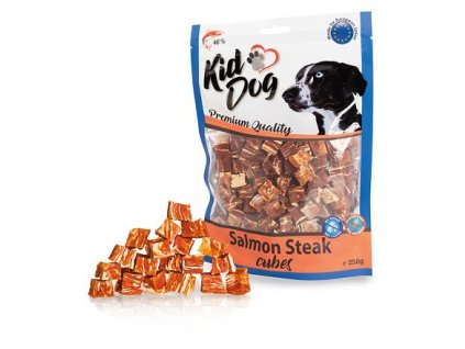 KIDDOG Lachssteak gewürfelt 250 g