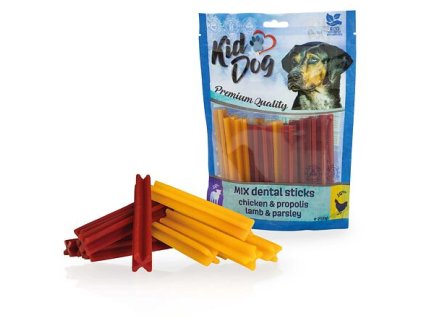 KIDDOG chicken+propolis / lamb+parsley MIX dental sticks 250 g