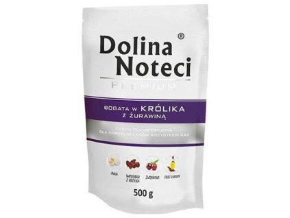 DOLINA NOTECI PREMIUM rabbit with cranberries pouch for dogs 500 g