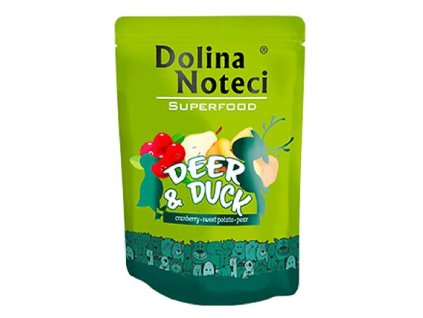 DOLINA NOTECI SUPERFOODS saszetka dla psów z jeleniem i kaczką 300 g
