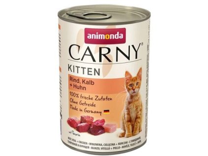 ANIMONDA Dosenfutter CARNY Kitten - Kalb + Huhn + Truthahn 400g