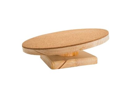 PetBuddy šikmá plošina, behací disk pre škrečky, 22 cm, borovicové drevo/korok