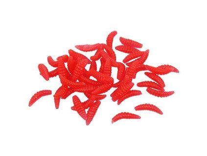 Bait Soft Worms Giun nhân tạo 50 con màu đỏ gói 1 bộ