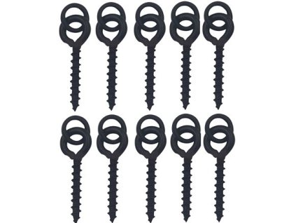 Bait Screw Round zavrtávací držák s kroužkem 10 ks balení 1 sada