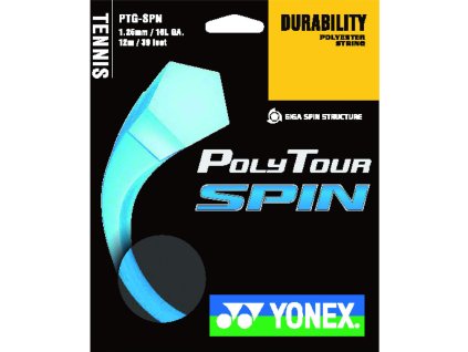 Tenisový výplet YONEX PolyTour SPIN - 200 m (Barva černá)