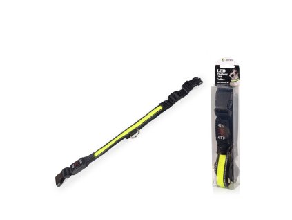 LED obojek dobíjecí USB/vel.M 40-50cm/ zelený