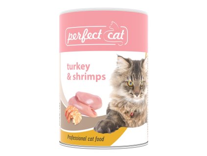 Perfect Cat Turkey&Shrimps (krůtí&krevety) 400g