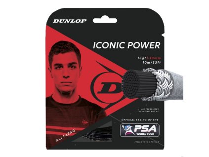 Squash struny DUNLOP ICONIC POWER 18G/1,10 mm (set 10 m)