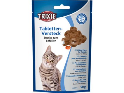 Skrýš na tablety, pamlsek pro kočky k naplnění medikací, 50 g