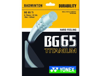 Badmintonový výplet YONEX BG 65 Ti - 200 m (Barva bílá)