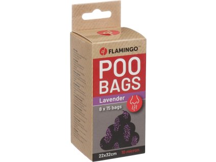 Flamingo Basic Scent Sacky s levandulovou vuni na exkrementy 8x15ks 0301202515045873867