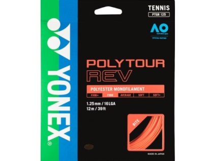 Tenisový výplet YONEX PolyTour REV 130 - 12 m - oranžový