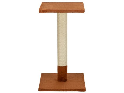 Škrabací sloupek BEANA, 69 cm, králičí plyš, rezavá - LIMITOVANÁ NABÍDKA