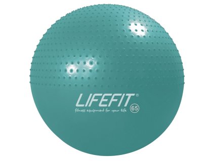 Výprodej - Gymnastický masážní míč LIFEFIT® MASSAGE BALL 65 cm, tyrkysový