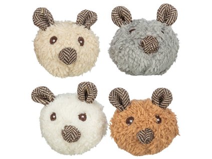 Plyšový méďa - hlava, s catnipem, 8 cm, různé barvy