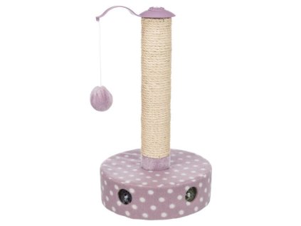 JUNIOR škrabadlo pro koťata ø 26 cm/ 47 cm, fleece/sisal, světlá lila