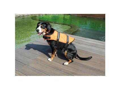 Výprodej - Dog Swimmer plovací vesta pro psa oranžová velikost oblečení L