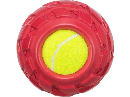 Tenisový míč v pneumatice o 7.5 cm, hračka pro psy, přírodní guma