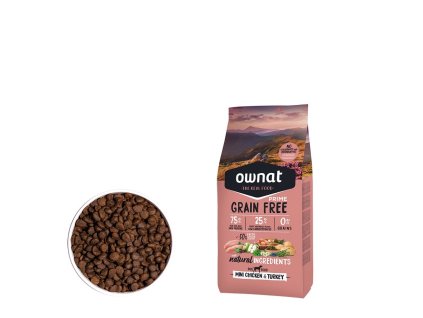 OWNAT GF PRIME DOG Mini Chicken & Turkey 400g