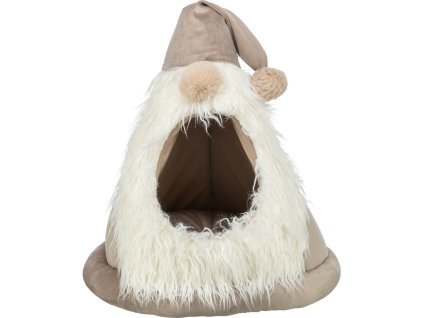 Vánoční jeskyně GNOME, tvar skřítka, o 45 × 47 cm, béžová