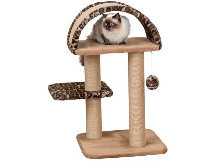Škrabadlo LEO, 2 podesty, oblouk, míček,  85 cm, hnědá