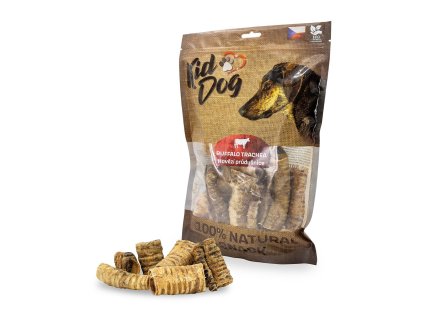 KIDDOG 100% Natural Snack, hovězí trachea 4-8 cm / 300 g