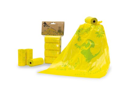 PetBuddy sáčky na exkrementy CITRON 4 role/ á 20 sáčků s potiskem a vůní