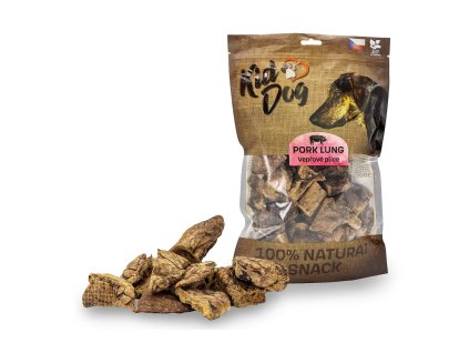 KIDDOG 100% Natural Snack, vepřové  plíce 4 - 6 cm / 200 g