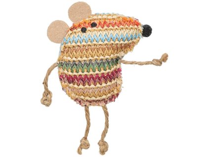 Myška barevná s catnipem, 14 cm, polyester