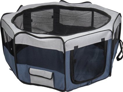 Flamingo Ohradka pro psy FLAVIO seda modra 116x116x48cm 1601202611101186277