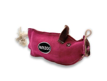 PafDog Prasatko Pinky Hracka pro psy z kuze a juty 28cm 2308202409584437366