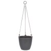 Ariella závěsný květináč antracitová průměr 18 cm