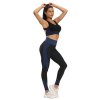 Yoga Sense fitness set dámský černá-modrá velikost oblečení S