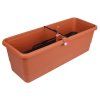 Gardenie Smart selbstbewässernde Terrakotta-Box, Länge 60 cm