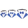 Formal bow tie for dogs blue clothing size S