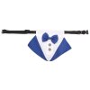 Formal bow tie for dogs blue clothing size S
