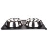 Paw Small mat for bowls, black, pack of 1 pc