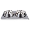 Paw Small mat for bowls gray pack of 1 pc